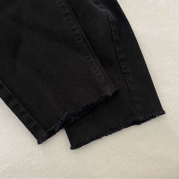 RE/DONE Levi’s Originals High Rise Ankle Fray Crop with Stretch Worn Black 26 - Picture 7 of 10